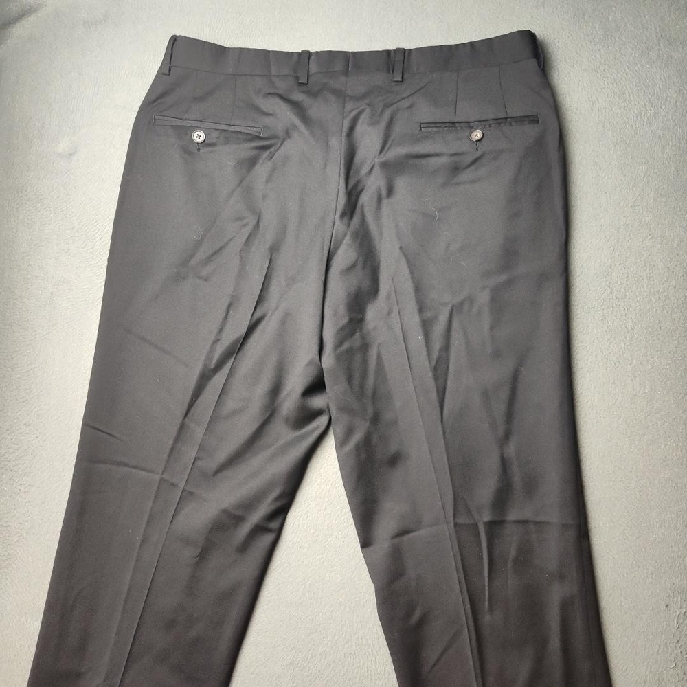 Ted Baker London Pants Mens 35x30 Black Wool Dress Trousers Jarrett Flat Front - Picture 4 of 14